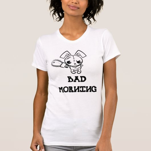Bad Morning Grumpy Voodoo Bunny T-Shirt (Vorderseite)