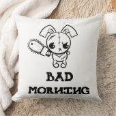 Bad Morning Grumpy Voodoo Sonniger T - Shirt Kissen (Decke)