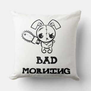 Bad Morning Grumpy Voodoo Sonniger T - Shirt Kissen
