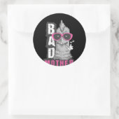 Bad Mother Clucker Funny Morning Chicken Runder Aufkleber (Tasche)