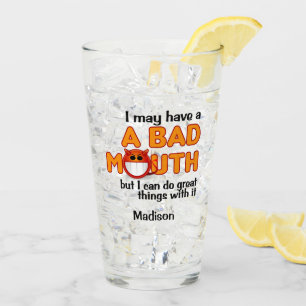 Bad Mouth individuelle Name Glas