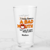 Bad Mouth individuelle Name Glas (Vorderseite)