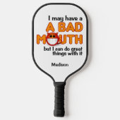 Bad Mouth individuelle Name Pickleball Schläger (Rückseite)