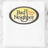 Bad Neighbor Oval Black Yellow Sticker (Tasche)