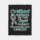 Bad Neuroendocrine Cancer Awareness Net Zebra Ribb Fleecedecke (Vorderseite)