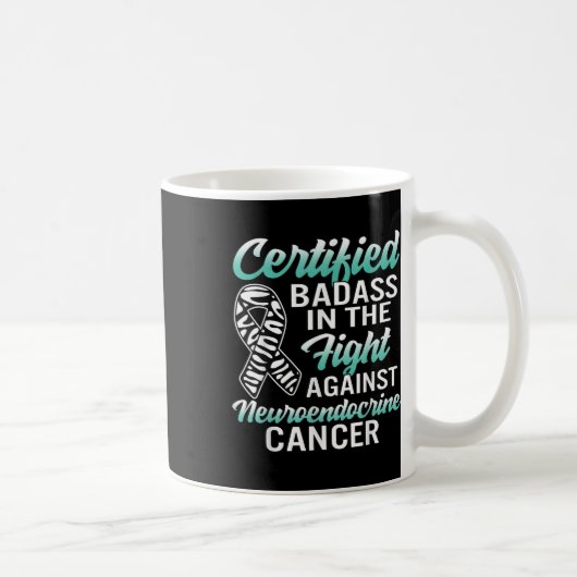 Bad Neuroendocrine Cancer Awareness Net Zebra Ribb Kaffeetasse (Rechts)