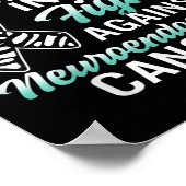 Bad Neuroendocrine Cancer Awareness Net Zebra Ribb Poster (Ecke)