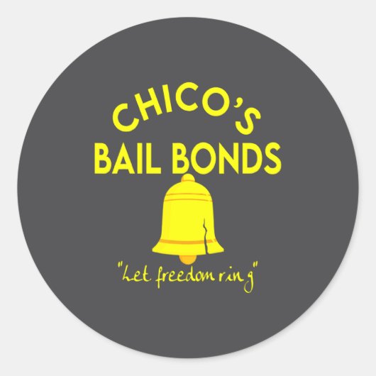 Bad News Bears Chicos Bail Bonds Runder Aufkleber (Vorderseite)