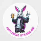 Bad Oaster Bunny! Hoppy Ostern, Lass's Have Fun! Etiketten (Design 1)