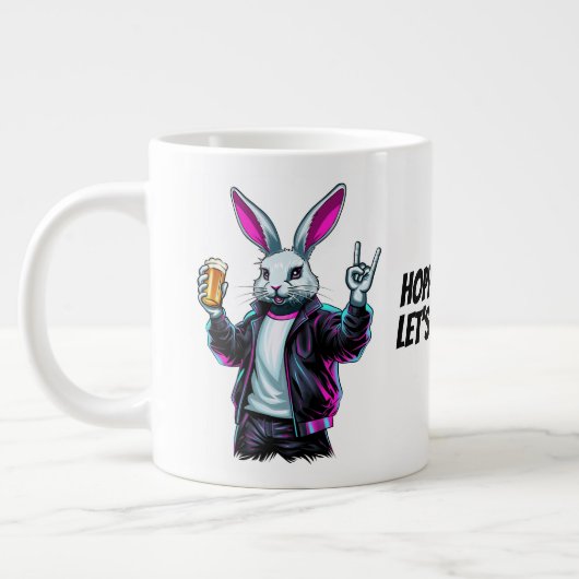 Bad Oaster Bunny! Hoppy Ostern, Lass's Have Fun! Jumbo-Tasse (Links)