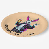 Bad Oaster Bunny! Hoppy Ostern, Lass's Have Fun! Pappteller (Schrägansicht)
