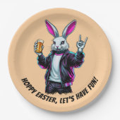 Bad Oaster Bunny! Hoppy Ostern, Lass's Have Fun! Pappteller (Vorderseite)