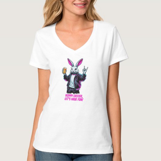 Bad Oaster Bunny! Hoppy Ostern, Lass's Have Fun! T-Shirt (Vorderseite)