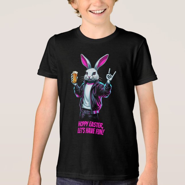 Bad Oaster Bunny! Hoppy Ostern, Lass's Have Fun! Tri-Blend Shirt (Vorderseite)