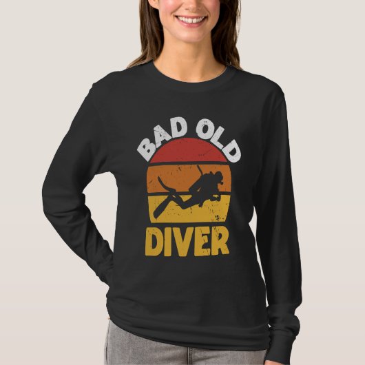 Bad Old Diver I Scuba Diver T-Shirt (Vorderseite)