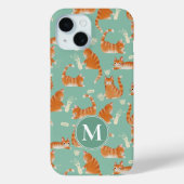 Bad Orange Tabby Katzen klopfen über Muster Case-Mate iPhone Hülle (Rückseite)