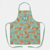 Bad Orange Tabby Katzen klopfen über Muster Schürze (Vorderseite)