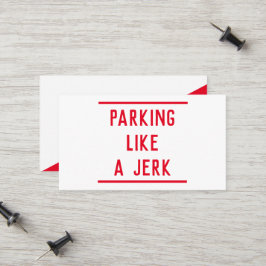 Bad Parking Telefonnummerkarte