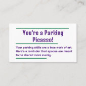 Bad Parking Visitenkarte (Vorderseite)