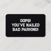 Bad Parking Visitenkarte (Vorderseite)