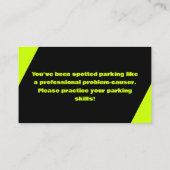 Bad Parking Visitenkarte (Rückseite)