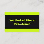 Bad Parking Visitenkarte (Vorderseite)