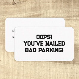 Bad Parking Visitenkarte