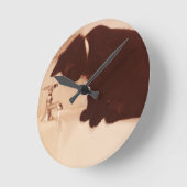 Bad Pepper Black Cat Runde Wanduhr (Winkel)