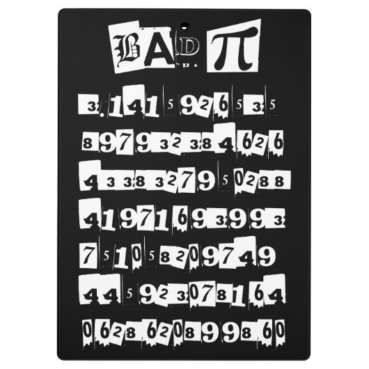 BAD PI - falsch Klemmbrett (Rückseite)