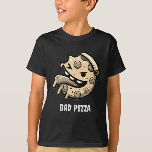 bad pizza funny food pepperoni italian T-Shirt (Vorderseite)