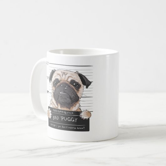 Bad Puggy Tasse Shot (Vorderseite Links)
