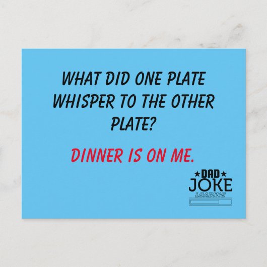 Bad Pun Vater Joke Designed Postkarte (Vorderseite)