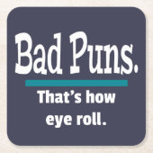 Bad Puns Eye Roll Vater Joke Funny Puns Rechteckiger Pappuntersetzer (Vorderseite)