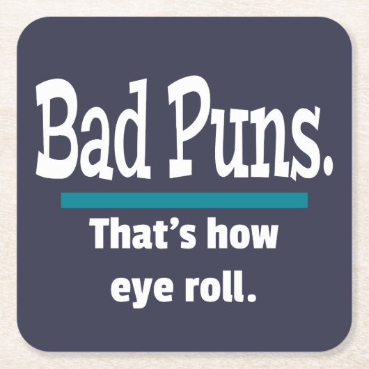 Bad Puns Eye Roll Vater Joke Funny Puns Rechteckiger Pappuntersetzer (Vorderseite)