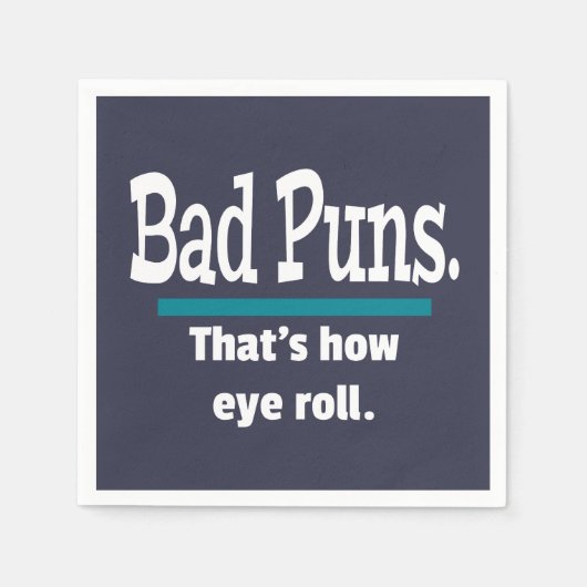 Bad Puns Eye Roll Vater Joke Funny Puns Serviette (Vorderseite)