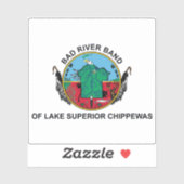 Bad River Band Flag, USA Aufkleber (Blatt)