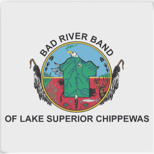 Bad River Band Flag, USA Aufkleber (Vorderseite)