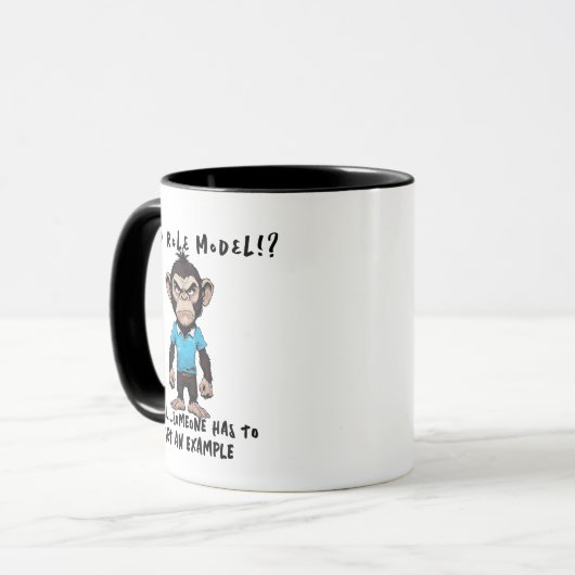 Bad Role Model Chimp Spaß | Funny Monkey Graphic Tasse (Vorderseite Links)