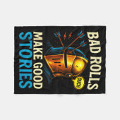 Bad Rolls Make Good Stories - Rpg Gaming Fun Fleecedecke (Vorderseite (Horizontal))