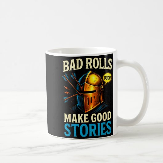 Bad Rolls Make Good Stories - Rpg Gaming Fun Kaffeetasse (Rechts)