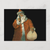 Bad Santa Claus Feiertagspostkarte (Vorderseite)