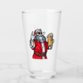Bad Santa Claus, Rock, Bier und Zigar Glas (Vorderseite)
