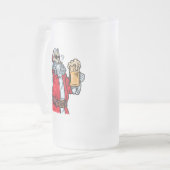 Bad Santa Claus, Rock, Bier und Zigar Mattglas Bierglas (Vorderseite Links)