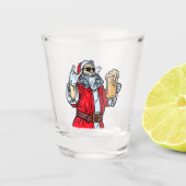 Bad Santa Claus, Rock, Bier und Zigar Schnapsglas (Vorderseite)