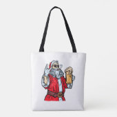 Bad Santa Claus, Rock, Bier und Zigar Tasche (Rückseite)