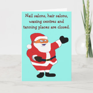 Bad Santa Covid 19 Joke Spaß Klassischer Wert Funn Feiertagskarte
