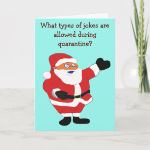 Bad Santa Covid 19 komischer Spaß Klassischer Wert Feiertagskarte