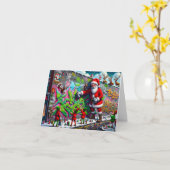 Bad Santa Graffiti Karte (Gelbe Blume)