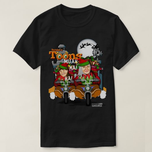 Bad Santa's frohe Elfen T - Shirt (Design vorne)