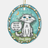 Bad Scraggles Cat Keramik Ornament (Links)